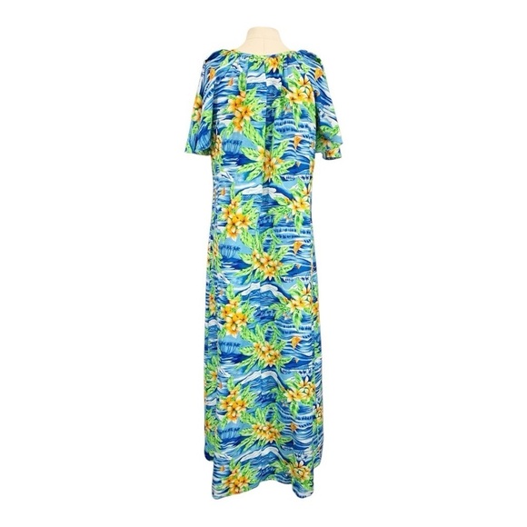 Hilo Hattie Short Sleeve Hawaiian Maxi Dress Size M/L - Picture 4 of 10